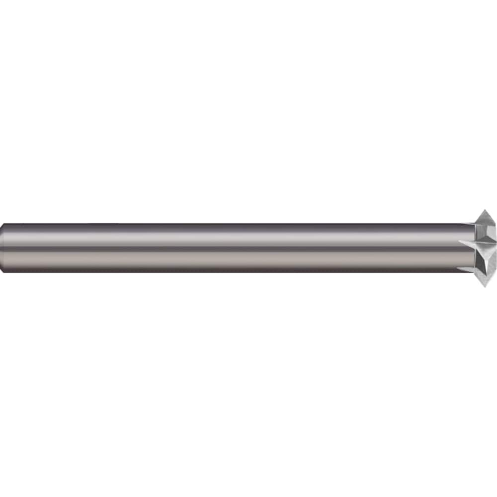 Single Profile Thread Mill: 1/2-12 to 1/2-32, 12 to 32 TPI, Internal & External, 4 Flutes, Brazed Solid Carbide 1/4″ Shank Dia, 2.6″ OAL, Bright/Uncoated