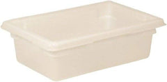 Rubbermaid - Rectangular, White Polyethylene Food Tote Box - 6" High x 12" Wide x 18" Long, with Snap-On Lid - USA Tool & Supply