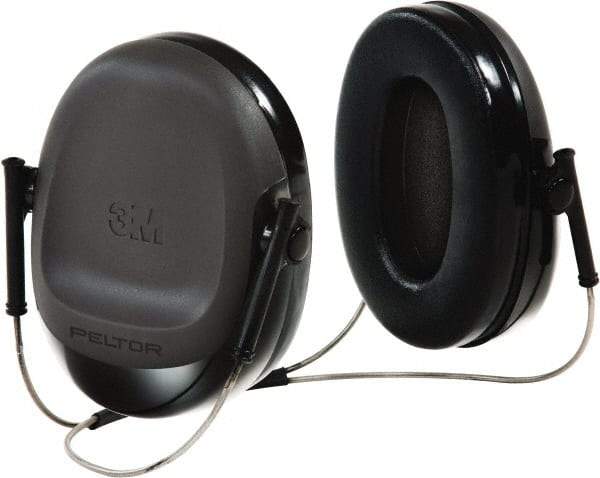 3M - Behind the Neck Black Earmuffs - 17 NRR Rating - USA Tool & Supply