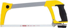 Stanley - 12" Hacksaw - 4-3/4" Throat Depth, ABS/TPR Handle, Contoured Ergonomic D-Style Handle with Thumb Grip - USA Tool & Supply