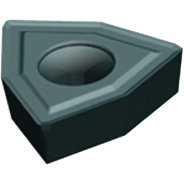 Kennametal - DFT030204 MD Grade KCU25 Carbide Indexable Drill Insert - AlTiN Finish, Trigon, 6mm Inscribed Circle - USA Tool & Supply