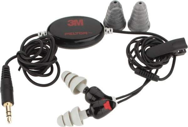 3M - Reusable, 26 dB Noise Isolating Ear Buds with MP3 - Includes Replacement Tips - USA Tool & Supply