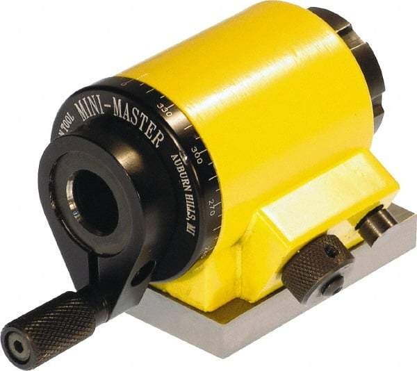 Suburban Tool - ER25 Compatible, 72 Increment, Horizontal Spin Collet Indexer - 1-7/8" High Center, 2-1/4" Wide x 3-3/16" Deep Base, 3" Overall Height, Manual Operation - USA Tool & Supply