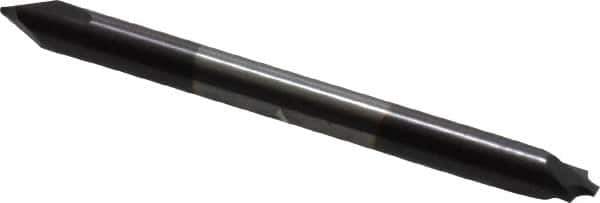Value Collection - 0.039" Radius, 2 Flute, Solid Carbide, Double End, Corner Rounding End Mill - AlTiN Coating, 0.046" Tip Diam, 1-1/2" Overall Length, 1/8" Shank Diam - USA Tool & Supply