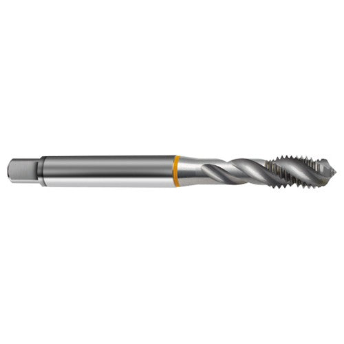 ‎10-24 3FL 2B Cobalt Spiral Flute Semi-Bott Ylw Ring Tap-Bright-40 Degree Helix - USA Tool & Supply
