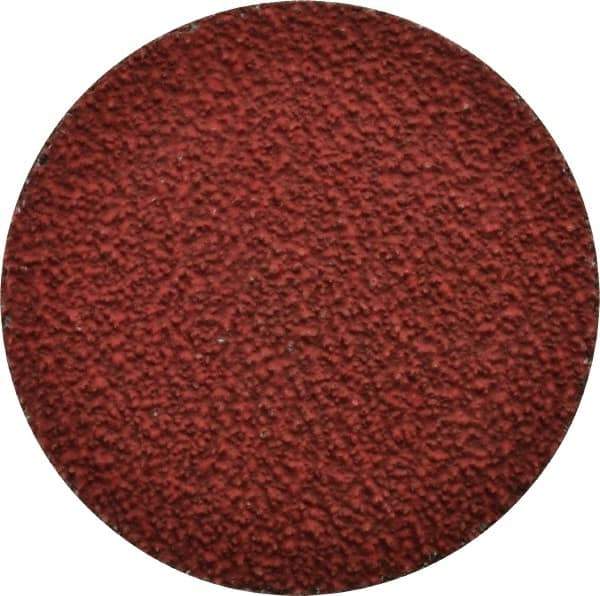 Norton - 3" Disc Diam, 36 Grit, Ceramic Alumina Quick Change Disc - Type R Attaching System, Coated, Red, Very Coarse Grade, 20,000 RPM, R981 Series - USA Tool & Supply