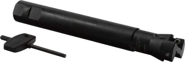 Seco - 1-1/4" Cut Diam, 0.43" Max Depth of Cut, 1" Shank Diam, Indexable Plunge End Mill - Weldon Shank, SCET 1206 Insert Style, R217.79-12A Toolholder Style, Through Coolant - USA Tool & Supply