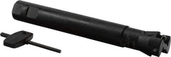Seco - 1-1/4" Cut Diam, 0.43" Max Depth of Cut, 1" Shank Diam, Indexable Plunge End Mill - Weldon Shank, SCET 1206 Insert Style, R217.79-12A Toolholder Style, Through Coolant - USA Tool & Supply