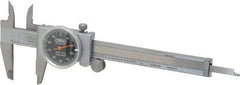 Fowler - 0" to 4" Range, 0.001" Graduation, 0.1" per Revolution, Dial Caliper - Black Face, 1.18" Jaw Length - USA Tool & Supply