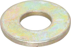 Value Collection - 5/16" Screw, Grade SAE 1035-1050 Alloy Steel USS Flat Washer - 0.37" ID x 0.905" OD, 0.104" Thick, Zinc Yellow Dichromate Finish - USA Tool & Supply