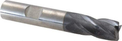 SGS - 1/2" Diam, 0.02" Radius, 1" Length of Cut, 4 Flute, Solid Carbide, Corner Radius End Mill - AlTiN Coated, Single End, 3" Overall Length, 1/2" Shank Diam, Spiral Flute, 30° Helix, Centercutting - USA Tool & Supply