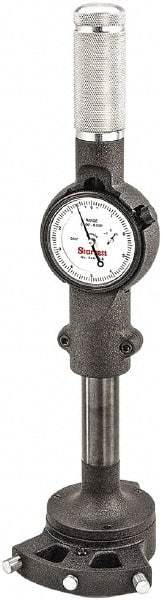 Starrett - 5 to 8" Dial Bore Gage - 0.0001" Graduation, 6" Gage Depth, Hardened Tool Steel - USA Tool & Supply
