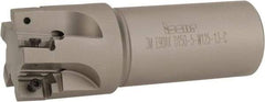Iscar - 1-1/2" Cut Diam, 1/2" Max Depth of Cut, 1-1/4" Shank Diam, 4" OAL, Indexable Square Shoulder End Mill - 3M AXKT 1304.../2006... Inserts, Weldon Shank, 90° Lead Angle, Through Coolant, Series Mill2000 - USA Tool & Supply