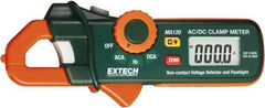 Extech - MA120, CAT II, Digital Average Responding Auto Ranging Clamp Meter with 0.7" Clamp On Jaws - 200 AC/DC Amps, Measures Current, Frequency - USA Tool & Supply