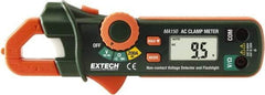 Extech - MA150, CAT II, Digital Average Responding Auto Ranging Clamp Meter with 0.7" Clamp On Jaws - 600 VAC/VDC, 200 AC Amps, Measures Voltage, Continuity, Current, Resistance - USA Tool & Supply