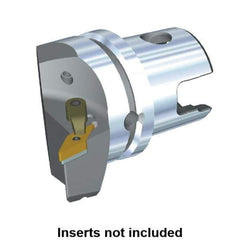 Kennametal - Right Hand Cut, Size KM63, VN.. Insert Compatiblity, Modular Turning & Profiling Cutting Unit Head - 43mm Ctr to Cutting Edge, 60mm Head Length, Through Coolant, Series M-Clamping - USA Tool & Supply