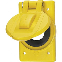 Hubbell Wiring Device-Kellems - Weatherproof Box Covers Cover Shape: Round Number of Holes in Outlet: 1 - USA Tool & Supply