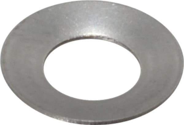 Gardner Spring - #12 Bolt, 0.22" ID, Grade 302 Stainless Steel, Belleville Disc Spring - 7/16" OD, 0.031" High, 0.016" Thick - USA Tool & Supply