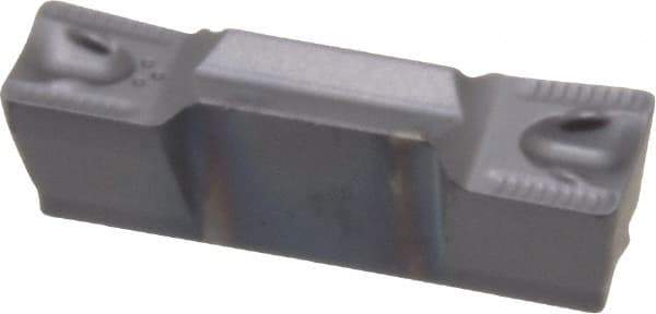 Iscar - 5005GRIP Y Grade IC908, 5mm Cutting Width Carbide Grooving Insert - 3mm Max Depth of Cut, Neutral, 0.5mm Corner Radius, TiAlN Finish - USA Tool & Supply