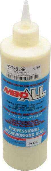 MendAll - 16 oz Bottle Yellow Wood Glue - USA Tool & Supply