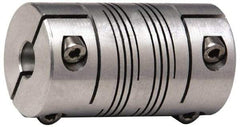 Lovejoy - 1/2" Max Bore Diam, Flexible Clamp Hub Coupling - 1" OD, 1-1/2" OAL, Anodized Aluminum - USA Tool & Supply