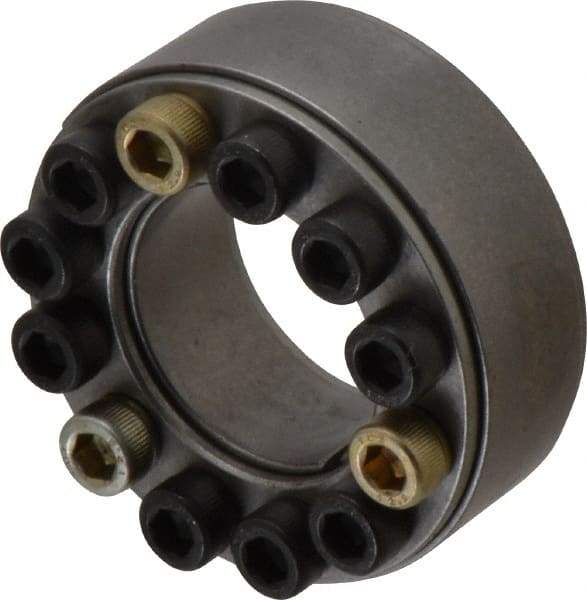 Climax Metal Products - M6 Thread, 1-1/4" Bore Diam, 2.362" OD, Shaft Locking Device - 12 Screws, 10,703 Lb Axial Load, 2.362" OAW, 0.669" Thrust Ring Width, 557 Ft/Lb Max Torque - USA Tool & Supply