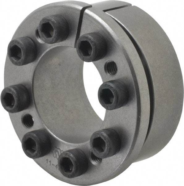 Climax Metal Products - M6 Thread, 1-3/8" Bore Diam, 2.362" OD, Shaft Locking Device - 8 Screws, 10,024 Lb Axial Load, 2.618" OAW, 0.669" Thrust Ring Width, 574 Ft/Lb Max Torque - USA Tool & Supply