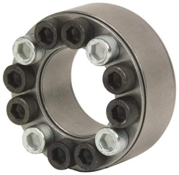 Climax Metal Products - M10 Thread, 90mm Bore Diam, 130mm OD, Shaft Locking Device - 16 Screws, 41,793 Lb Axial Load, 5.118" OAW, 0.945" Thrust Ring Width - USA Tool & Supply