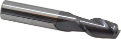 Accupro - 1/2", 2 Flute, Single End, Solid Carbide, 0.045" Corner Radius End Mill - 3" OAL, 40° Helix, Right Hand Flute, 1" LOC, Right Hand Cut - USA Tool & Supply