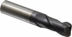 Accupro - 3/4" Diam 2 Flute Solid Carbide 1/8" Corner Radius End Mill - USA Tool & Supply