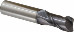 Accupro - 3/4", 2 Flute, Single End, Solid Carbide, 0.06" Corner Radius End Mill - 4" OAL, 40° Helix, Right Hand Flute, 1-1/2" LOC, Right Hand Cut - USA Tool & Supply
