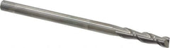Accupro - 1/4", 1" LOC, 1/4" Shank Diam, 4" OAL, 2 Flute, Solid Carbide Square End Mill - Single End, Uncoated, Spiral Flute, 40° Helix, Centercutting, Right Hand Cut, Right Hand Flute - USA Tool & Supply