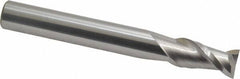 Accupro - 1/2", 1" LOC, 1/2" Shank Diam, 4" OAL, 2 Flute, Solid Carbide Square End Mill - Single End, Uncoated, Spiral Flute, 40° Helix, Centercutting, Right Hand Cut, Right Hand Flute - USA Tool & Supply