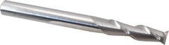 Accupro - 9/16", 2" LOC, 9/16" Shank Diam, 6" OAL, 2 Flute, Solid Carbide Square End Mill - Single End, Uncoated, Spiral Flute, 40° Helix, Centercutting, Right Hand Cut, Right Hand Flute - USA Tool & Supply