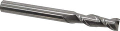 Accupro - 5/8", 2" LOC, 5/8" Shank Diam, 6" OAL, 2 Flute, Solid Carbide Square End Mill - Single End, Uncoated, Spiral Flute, 40° Helix, Centercutting, Right Hand Cut, Right Hand Flute - USA Tool & Supply