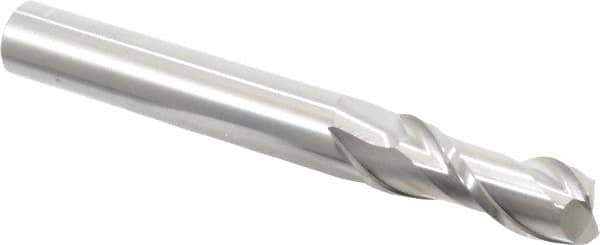 Accupro - 3/4", 2" LOC, 3/4" Shank Diam, 6" OAL, 2 Flute, Solid Carbide Square End Mill - Single End, Uncoated, Spiral Flute, 40° Helix, Centercutting, Right Hand Cut, Right Hand Flute - USA Tool & Supply