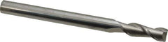Accupro - 1/2", 1-1/2" LOC, 1/2" Shank Diam, 6" OAL, 2 Flute, Solid Carbide Square End Mill - Single End, Uncoated, Spiral Flute, 40° Helix, Centercutting, Right Hand Cut, Right Hand Flute - USA Tool & Supply