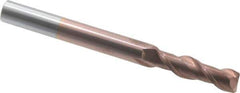 Accupro - 9/16", 2" LOC, 9/16" Shank Diam, 6" OAL, 2 Flute, Solid Carbide Square End Mill - Single End, TiCN Finish, Spiral Flute, 40° Helix, Centercutting, Right Hand Cut, Right Hand Flute - USA Tool & Supply