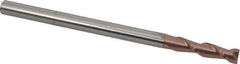 Accupro - 3/8", 1-1/2" LOC, 3/8" Shank Diam, 6" OAL, 2 Flute, Solid Carbide Square End Mill - Single End, TiCN Finish, Spiral Flute, 40° Helix, Centercutting, Right Hand Cut, Right Hand Flute - USA Tool & Supply