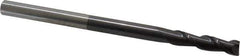 Accupro - 1/4", 1" LOC, 1/4" Shank Diam, 4" OAL, 2 Flute, Solid Carbide Square End Mill - Single End, AlTiN Finish, Spiral Flute, 40° Helix, Centercutting, Right Hand Cut, Right Hand Flute - USA Tool & Supply