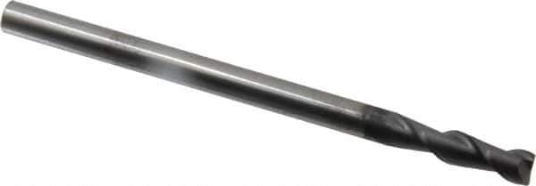 Accupro - 3/8", 1-1/2" LOC, 3/8" Shank Diam, 6" OAL, 2 Flute, Solid Carbide Square End Mill - Single End, AlTiN Finish, Spiral Flute, 40° Helix, Centercutting, Right Hand Cut, Right Hand Flute - USA Tool & Supply