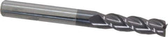 Accupro - 5/16", 1-1/8" LOC, 5/16" Shank Diam, 3" OAL, 3 Flute, Solid Carbide Square End Mill - Single End, AlTiN Finish, Spiral Flute, 40° Helix, Centercutting, Right Hand Cut, Right Hand Flute - USA Tool & Supply