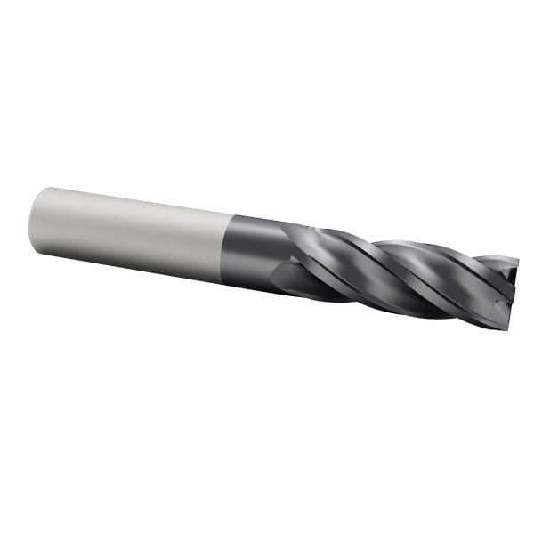 Accupro - 5/8", 4 Flute, Single End, Solid Carbide, 0.045" Corner Radius End Mill - 3-1/2" OAL, 40° Helix, Right Hand Flute, 1-1/4" LOC, Right Hand Cut - USA Tool & Supply