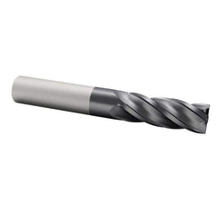 Accupro - 5/8", 4 Flute, Single End, Solid Carbide, 0.045" Corner Radius End Mill - 3-1/2" OAL, 40° Helix, Right Hand Flute, 1-1/4" LOC, Right Hand Cut - USA Tool & Supply