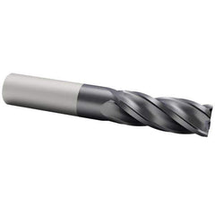 Accupro - 3/4", 4 Flute, Single End, Solid Carbide, 1/8" Corner Radius End Mill - 4" OAL, 40° Helix, Right Hand Flute, 1-1/2" LOC, Right Hand Cut - USA Tool & Supply