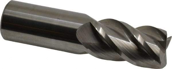 Accupro - 1", 4 Flute, Single End, Solid Carbide, 0.03" Corner Radius End Mill - 4" OAL, 40° Helix, Right Hand Flute, 1-3/4" LOC, Right Hand Cut - USA Tool & Supply