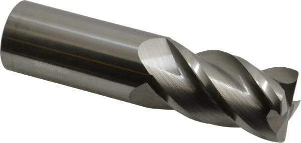 Accupro - 1", 4 Flute, Single End, Solid Carbide, 0.045" Corner Radius End Mill - 4" OAL, 40° Helix, Right Hand Flute, 1-3/4" LOC, Right Hand Cut - USA Tool & Supply