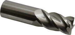 Accupro - 1", 4 Flute, Single End, Solid Carbide, 0.045" Corner Radius End Mill - 4" OAL, 40° Helix, Right Hand Flute, 1-3/4" LOC, Right Hand Cut - USA Tool & Supply