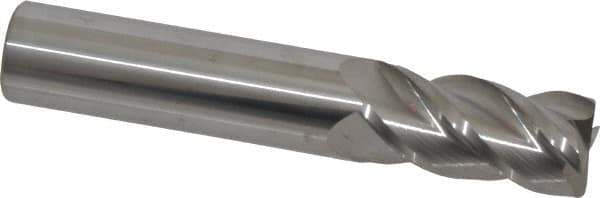 Accupro - 5/8", 4 Flute, Single End, Solid Carbide, 0.03" Corner Radius End Mill - 3-1/2" OAL, 40° Helix, Right Hand Flute, 1-1/4" LOC, Right Hand Cut - USA Tool & Supply