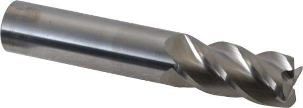 Accupro - 5/8", 4 Flute, Single End, Solid Carbide, 0.045" Corner Radius End Mill - 3-1/2" OAL, 40° Helix, Right Hand Flute, 1-1/4" LOC, Right Hand Cut - USA Tool & Supply